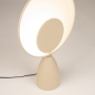 Foto 15873-8: Retro tafellamp van metaal in beige met indirect licht