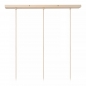 Foto 15881-4: Beige japandi hanglamp met 3 kokers en kappen