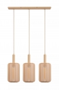 Foto 15881-6: Beige japandi hanglamp met 3 kokers en kappen