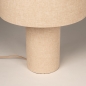 Foto 15887-10: Beige Tischlampe aus Leinen mit Leinenlampe und Leinenfuß, E27
