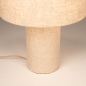 Foto 15887-9: Beige Tischlampe aus Leinen mit Leinenlampe und Leinenfuß, E27