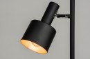 Foto 15889-6: Zwarte vloerlamp met 3 richtbare spots en schakelaar op de kappen 