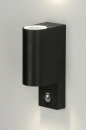 Foto 15892-1: Up-down wandlamp GU10 voor buiten met bewegingssensor