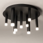 Foto 15893-3: Moderne plafondlamp in het zwart met dimbare led verlichting