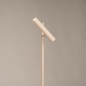 Foto 15894-10: Beigefarbene LED-Stehlampe mit verstellbarem Spot und dimmbarem LED-Licht