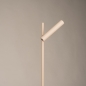 Foto 15894-11: Beigefarbene LED-Stehlampe mit verstellbarem Spot und dimmbarem LED-Licht