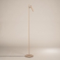 Foto 15894-4: Beigefarbene LED-Stehlampe mit verstellbarem Spot und dimmbarem LED-Licht