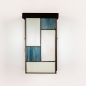 Foto 15898-5: Buitenlamp met Tiffany glas in Art Deco stijl 