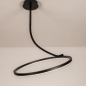 Foto 15926-3: Schwarze runde LED-Deckenlampe mit Dimmfunktion über den Lichtschalter
