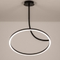Foto 15926-4: Schwarze runde LED-Deckenlampe mit Dimmfunktion über den Lichtschalter