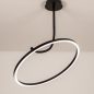 Foto 15926-6: Schwarze runde LED-Deckenlampe mit Dimmfunktion über den Lichtschalter