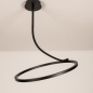 Foto 15926-9: Schwarze runde LED-Deckenlampe mit Dimmfunktion über den Lichtschalter