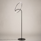 Foto 15927-3: Zwarte led vloerlamp met flexibele lichtcirkel