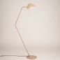 Foto 15929-6: Beige vloerlamp met draaibare kap en trekschakelaar E27