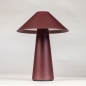 Foto 15937-3: Burgundy draadloze design tafellamp mushroom met touchdimmer