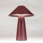 Foto 15937-4: Burgundy draadloze design tafellamp mushroom met touchdimmer