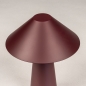 Foto 15937-5: Burgundy draadloze design tafellamp mushroom met touchdimmer
