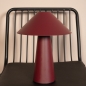 Foto 15937-9: Burgundy draadloze design tafellamp mushroom met touchdimmer