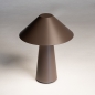 Foto 15938-3: Draadloze design lamp mushroom in bruin met dimbare led verlichting