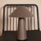 Foto 15938-9: Draadloze design lamp mushroom in bruin met dimbare led verlichting