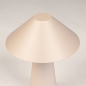 Foto 15939-6: Draadloze design tafellamp mushroom in beige mud met touchdimmer