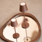 Foto 15951-4: Rotbraune kabellose und wiederaufladbare Tischlampe für den Innen- und Außenbereich
