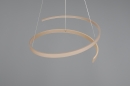 Foto 15973-2: Taupe led hanglamp met krul, modern, minimalistisch en stijlvol