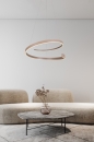 Foto 15973-3: Taupe led hanglamp met krul, modern, minimalistisch en stijlvol