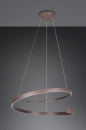 Foto 15974-2: Bruine led hanglamp met krul, modern, minimalistisch en stijlvol