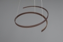 Foto 15974-3: Bruine led hanglamp met krul, modern, minimalistisch en stijlvol