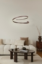 Foto 15974-4: Bruine led hanglamp met krul, modern, minimalistisch en stijlvol