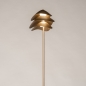Foto 16054-4: Gouden / bronzen vloerlamp met zwarte marmeren voet en touchdimmer