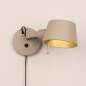 Foto 16056-2: Moderne beige wandlamp met draaibare arm