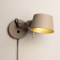 Foto 16056-3: Moderne beige wandlamp met draaibare arm