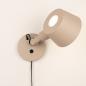 Foto 16056-4: Moderne beige wandlamp met draaibare arm