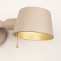 Foto 16056-6: Moderne beige wandlamp met draaibare arm