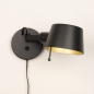 Foto 16057-2: Moderne zwarte wandlamp met draaibare arm