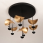 Foto 16092-3: Design plafondlamp zwart met goud