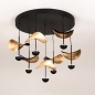 Foto 16092-4: Design plafondlamp zwart met goud