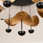 Foto 16092-5: Design plafondlamp zwart met goud