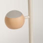 Foto 16102-9: Stijlvolle beige vloerlamp met drie bollen in verschillende kleuren