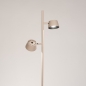 Foto 16110-2: Beige, zandkleurige leeslamp / vloerlamp met twee kapjes