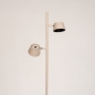 Foto 16110-3: Beige, zandkleurige leeslamp / vloerlamp met twee kapjes