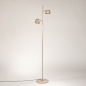 Foto 16110-4: Beige, zandkleurige leeslamp / vloerlamp met twee kapjes