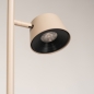 Foto 16110-6: Beige, zandkleurige leeslamp / vloerlamp met twee kapjes
