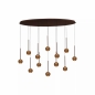 Foto 16115-8: Lucide CALINA - Hanglamp - LED Dimb. - CCT - 12x7W 2200K/3300K - Koffie | Premium