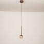 Foto 16116-7: Lucide CALINA - Hanglamp - Ø 9,9 cm - LED Dimb. - CCT - 1x7W 2200K/3300K - Met vervangbare LED-module - Koffie | Premium