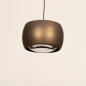 Foto 16117-12: Bronskleurige hanglamp met vijf lichtpunten, een Easy Lift systeem en een Dim to Warm functie