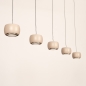 Foto 16118-3: Beige hanglamp met vijf lichtpunten, een Easy Lift systeem en een Dim to Warm functie