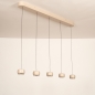 Foto 16118-5: Beige hanglamp met vijf lichtpunten, een Easy Lift systeem en een Dim to Warm functie